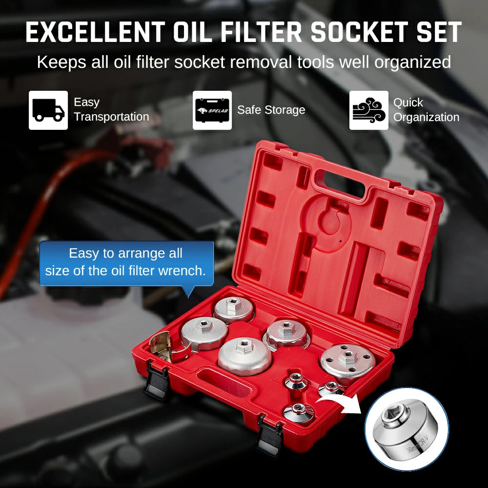7 Pcs Oil Filter Wrench Set|SPELAB-3