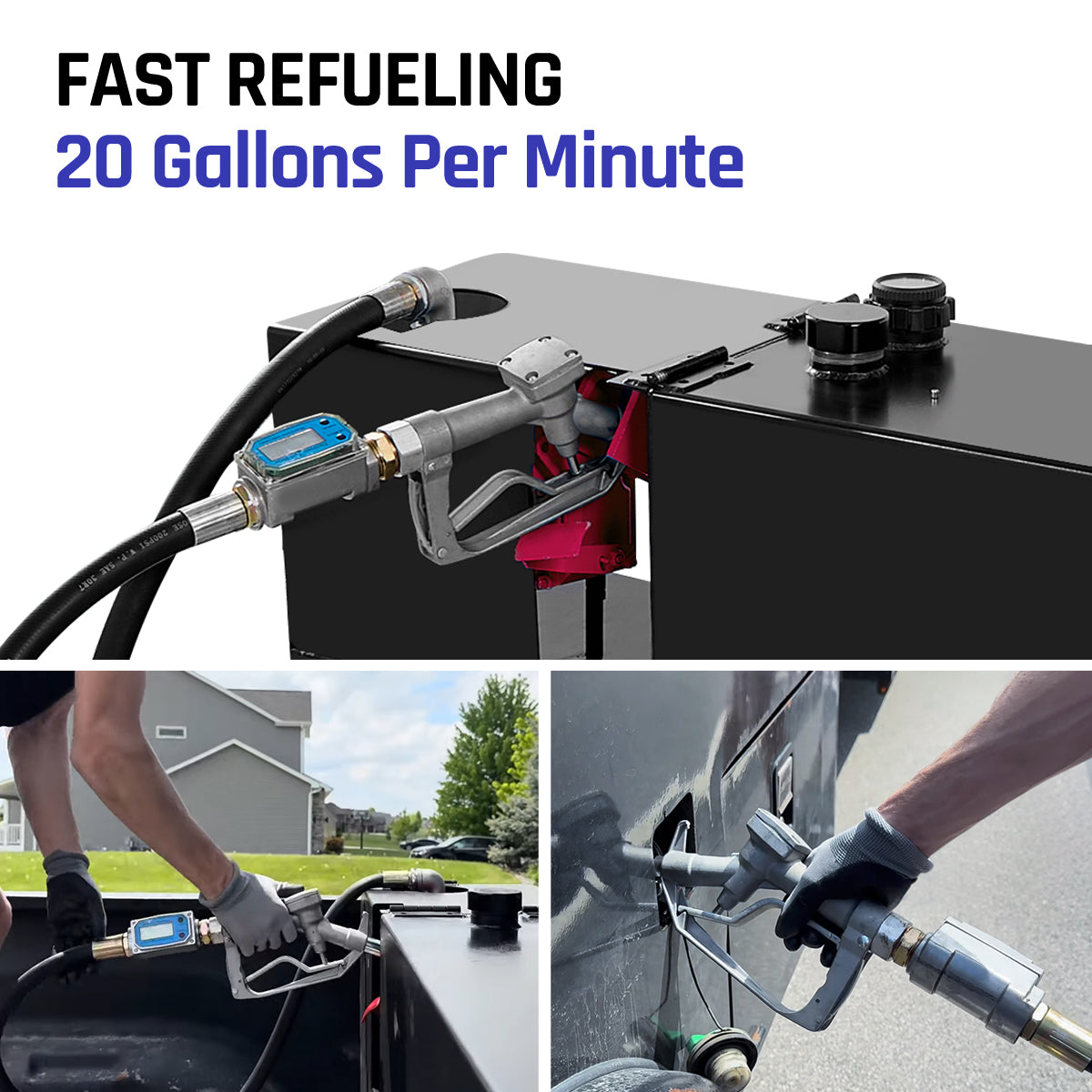 50 Gallon Fuel Transfer Tank for Gas Diesel Kerosene | SPELAB