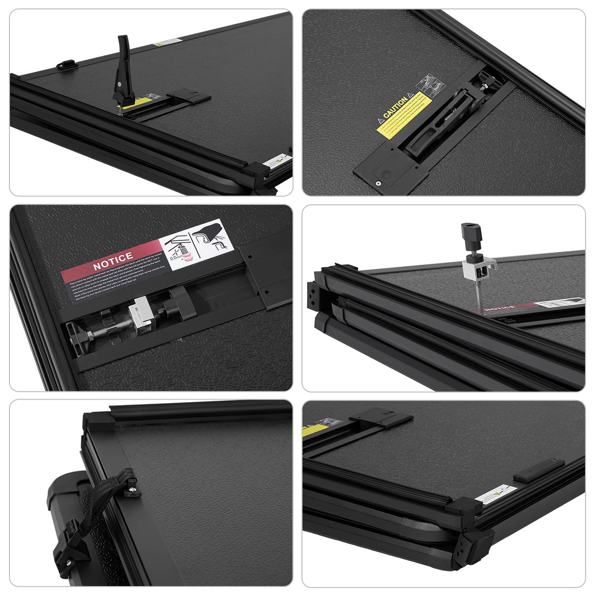 Hard Folding Truck Bed Tonneau Cover for Ford Super Duty 6.8 FT Standard Box | SPELAB