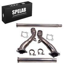 Load image into Gallery viewer, Catless Downpipe Exhaust for 1997-2005 K04/RS6 Fits Audi S4 B5 A6/Allroad C5 2.7L BiTurbo 3&quot;-2.5&quot;