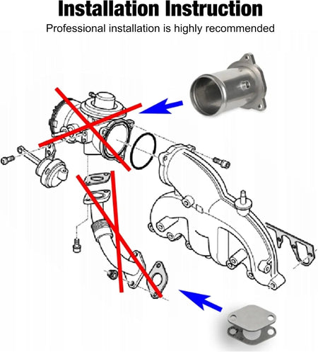 EGR Valve Delete Kit for 1998-2004 1.9L L4 Diesel ALH