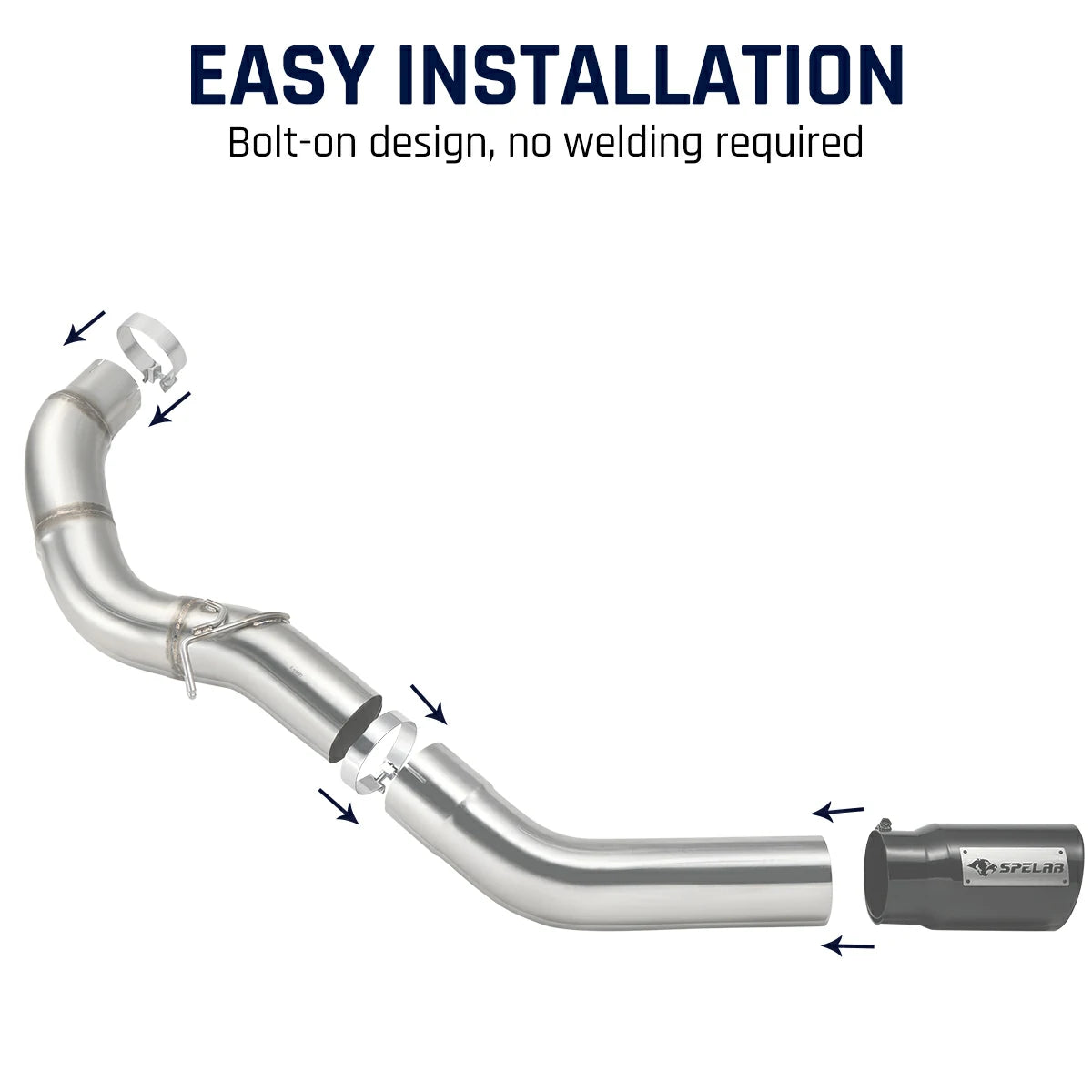 5'' DPF Back Exhaust Single Side Exit for 2013-2025 Dodge Ram 2500/3500 6.7L Diesel Filter-Back Exhaust