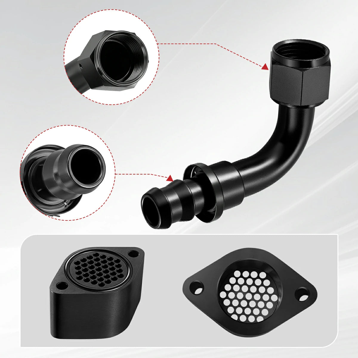 SPELAB Enhanced CCV/PCV Reroute/Delete Engine Ventilation Kit For 11-25 Ford 6.7L Powerstroke