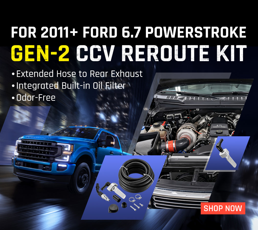 Gen-2 CCV Reroute Kit for 2011-2024 Ford 6.7 Powerstroke