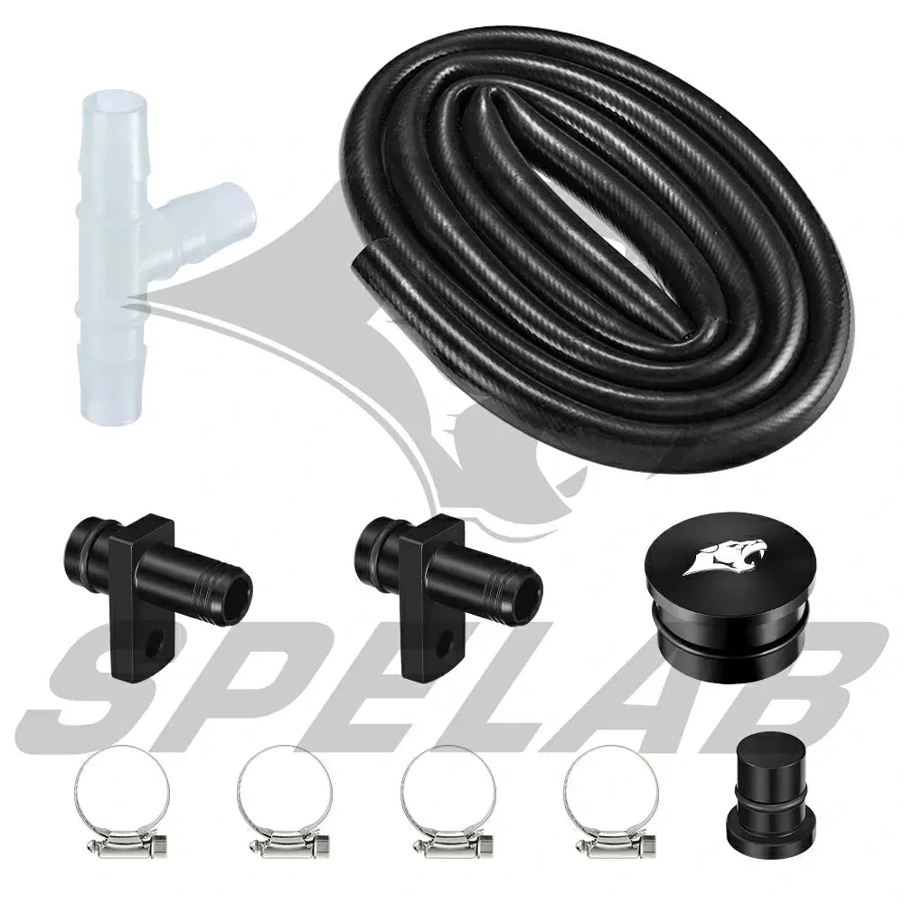 Engine Pipe Reroute 2004-2010 6.6L Duramax CCV PCV ReRoute Engine Ventilation Kit|SPELAB