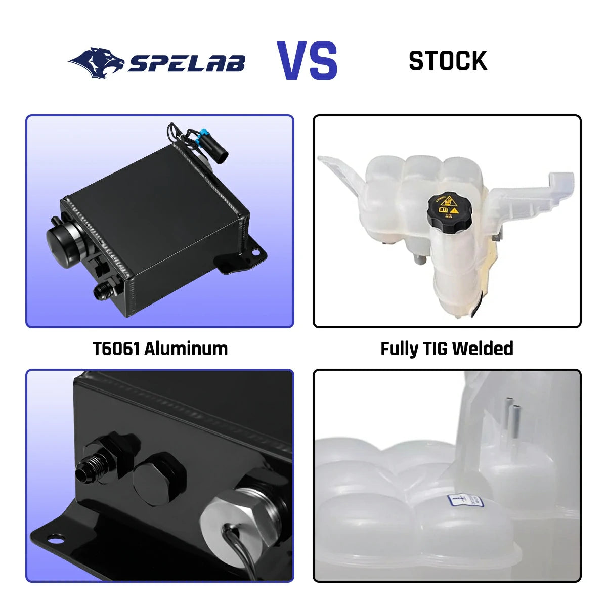 Aluminum Coolant Reservoir (Degas) for 2013-2018 Dodge Ram 6.7L Cummins|SPELAB-3