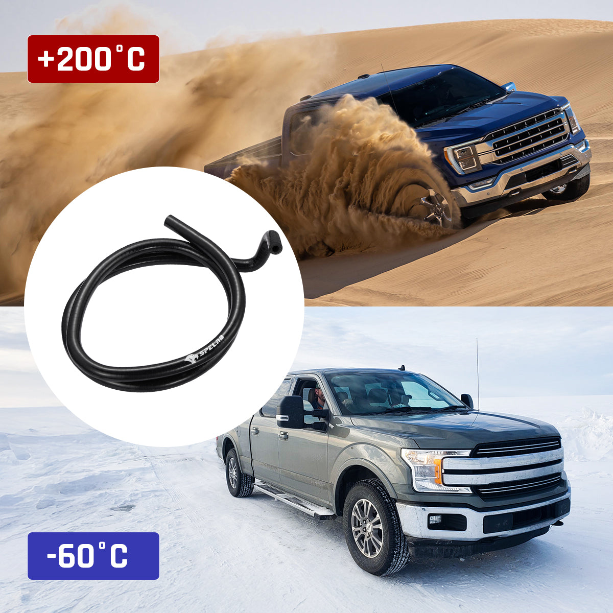 Coolant Reroute Kit for 2011–2024 Ford 6.7L Powerstroke Coolant Hose Reroute Kit | SPELAB-5