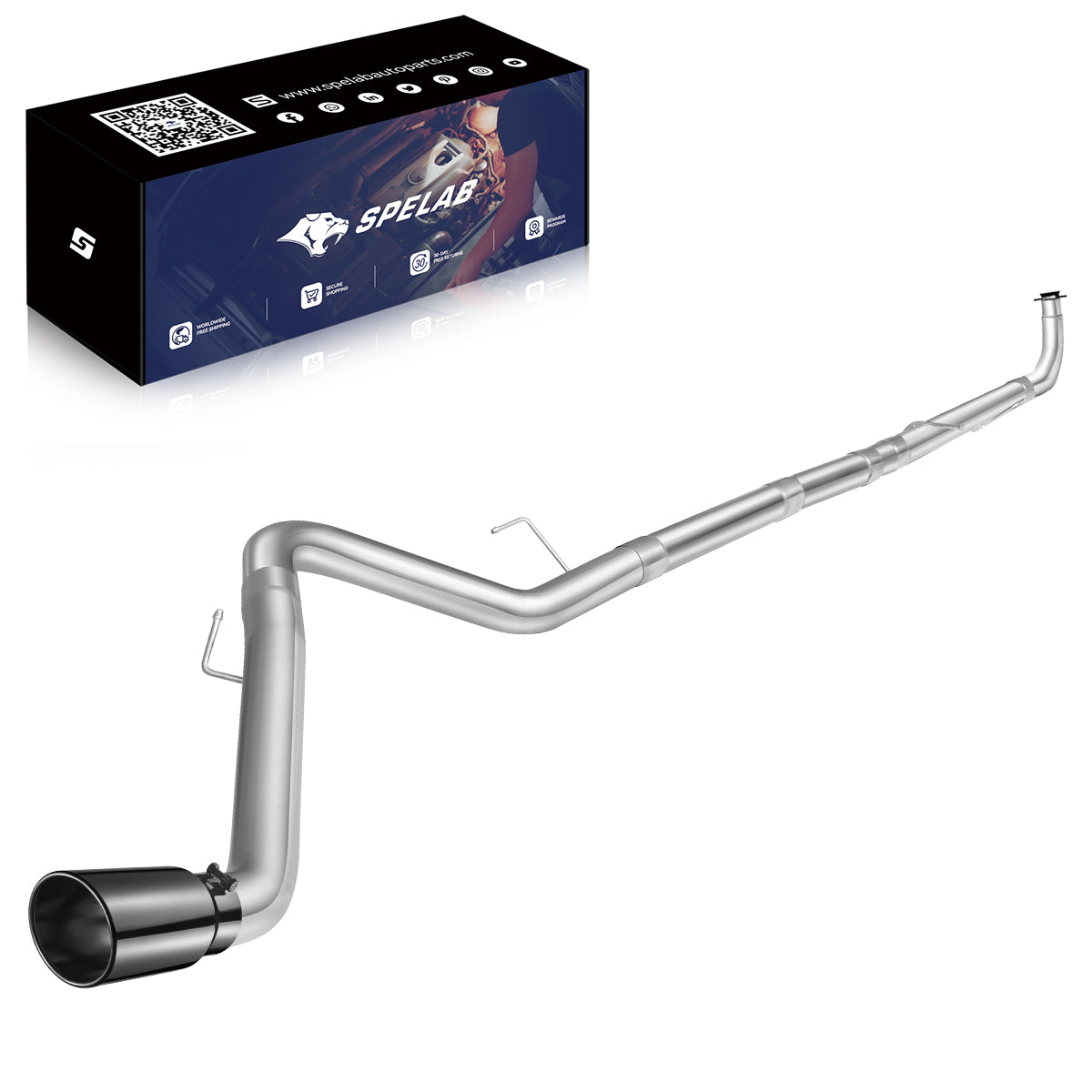 4'' Turbo-Back+Exhaust Tips|SPELAB-1