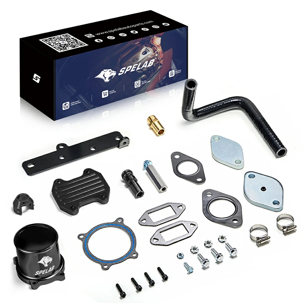 EGR Delete Kit For 2013-2018 Ram 6.7L Cummins Diesel Cooler & Throttle Valve black | SPELAB