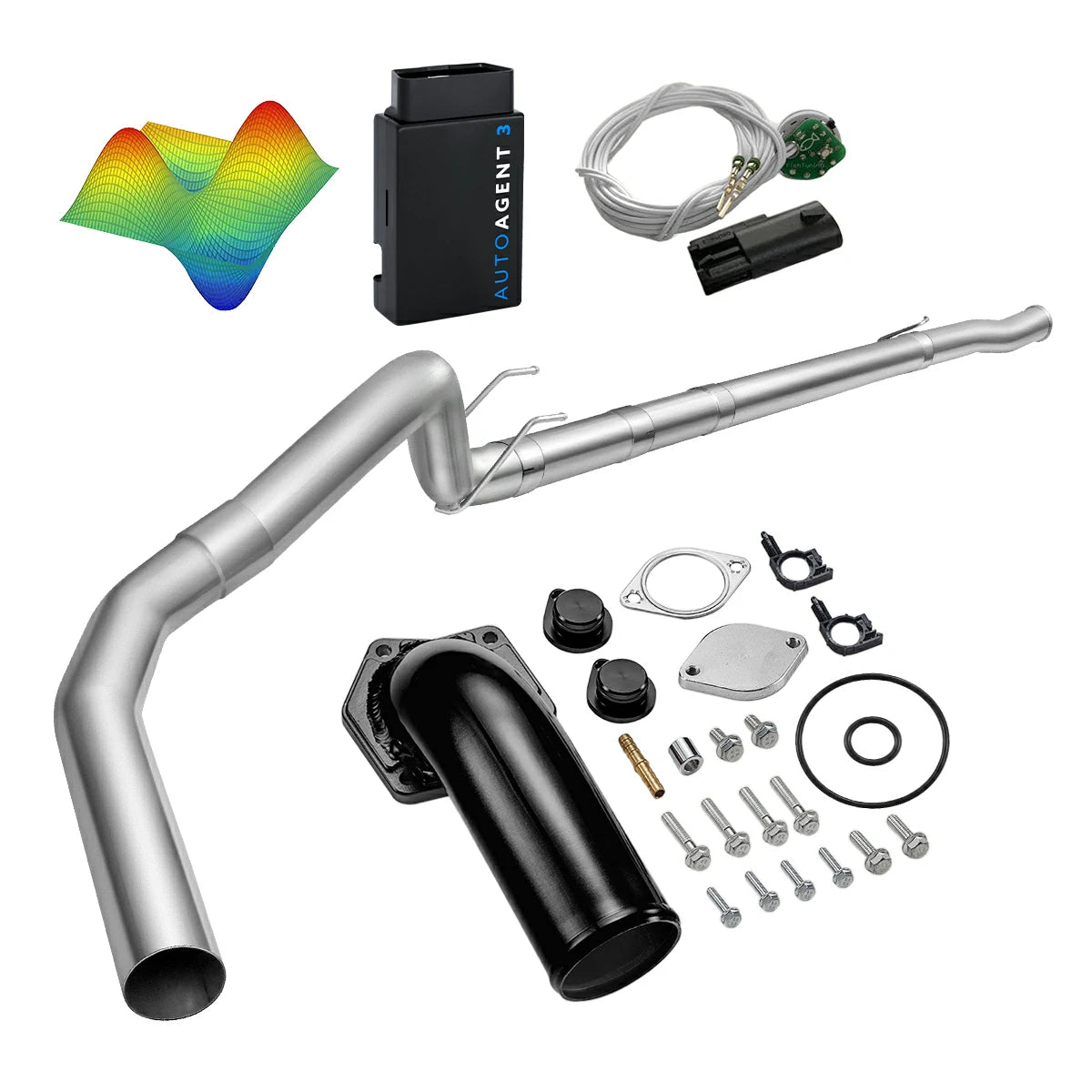 EZ LYNK Auto Agent 3 DPF/EGR All-in-One Delete Kit for 2008-2010 Ford 6.4L Powerstroke F250 F350 F450