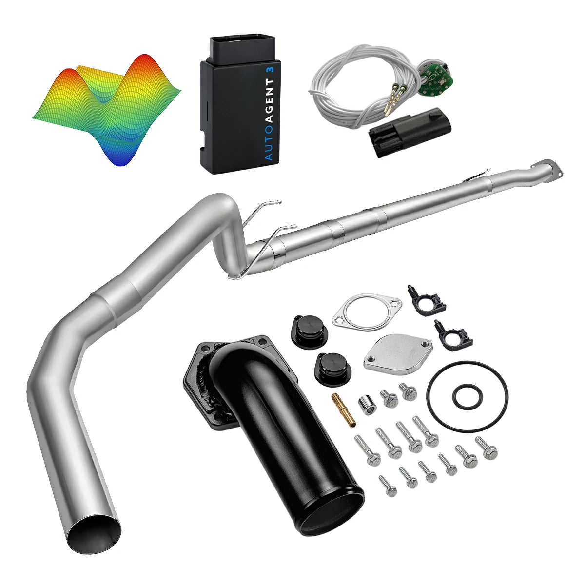 EZ LYNK Auto Agent 3 DPF/EGR All-in-One Delete Kit for 2008-2010 Ford 6.4L Powerstroke F250 F350 F450