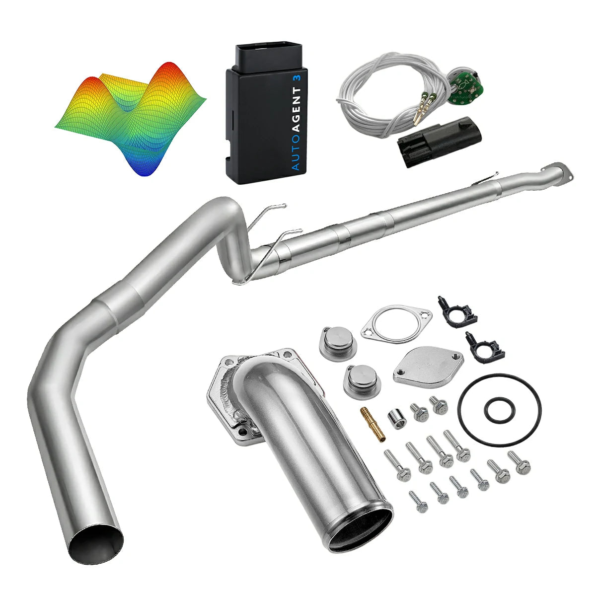 EZ LYNK Auto Agent 3 DPF/EGR All-in-One Delete Kit for 2008-2010 Ford 6.4L Powerstroke F250 F350 F450