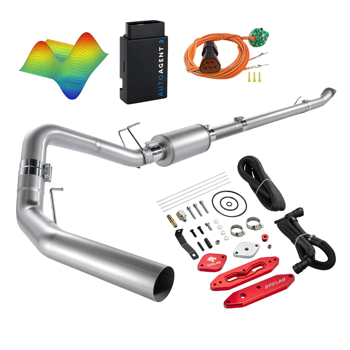 EZ LYNK Auto Agent 3 DPF/EGR All-in-One Delete Kit for 2011-2019 Ford 6.7L Powerstroke F250 F350 F450