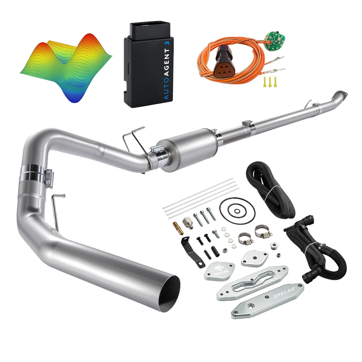 EZ LYNK Auto Agent 3 DPF/EGR All-in-One Delete Kit for 2011-2019 Ford 6.7L Powerstroke F250 F350 F450