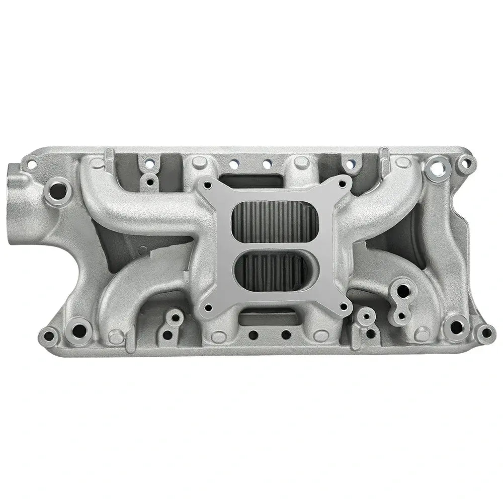 Ford Small Block Carbureted Polished Dual Plane Air Gap Intake Manifold (Aluminum)--4026S| SPELAB