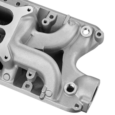 Ford Small Block Carbureted Polished Dual Plane Air Gap Intake Manifold (Aluminum)--4026S| SPELAB