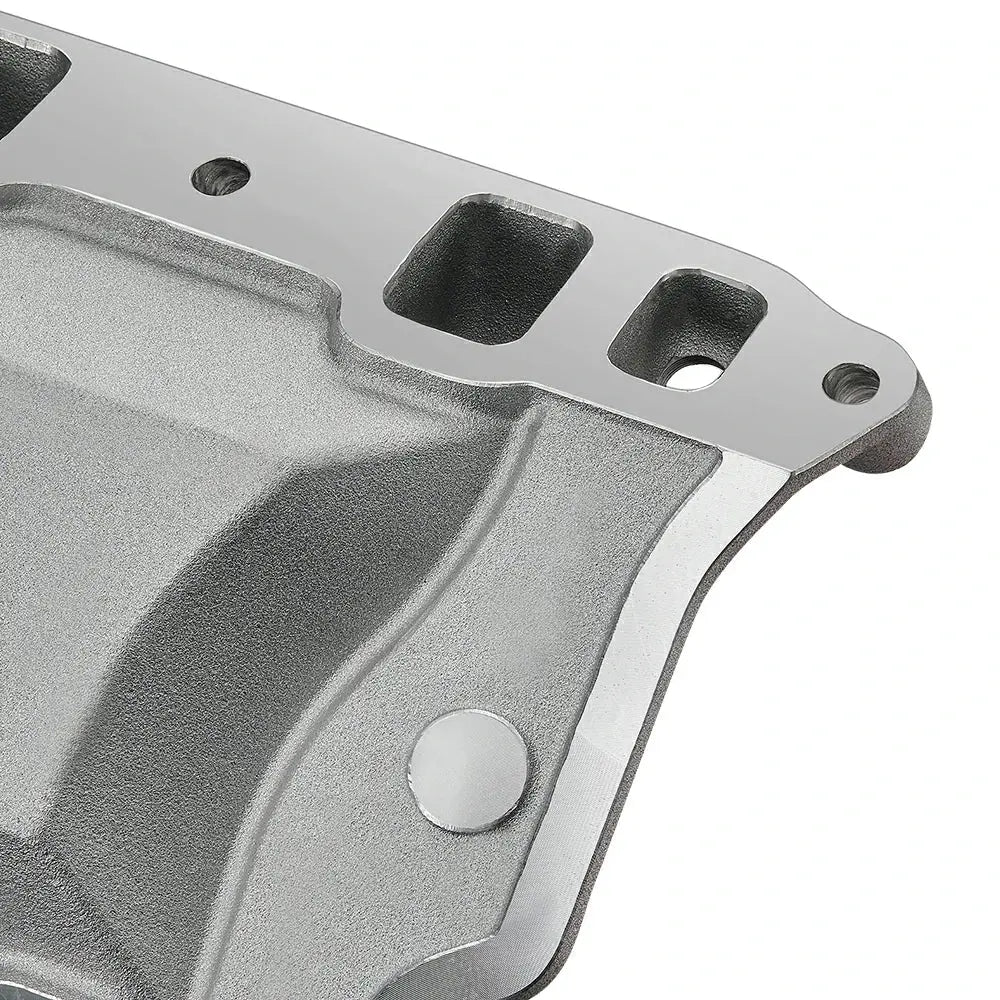 Ford Small Block Carbureted Polished Dual Plane Air Gap Intake Manifold (Aluminum)--4026S| SPELAB