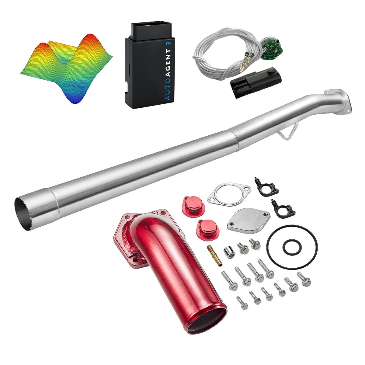 EZ LYNK Auto Agent 3 DPF/EGR All-in-One Delete Kit for 2008-2010 Ford 6.4L Powerstroke F250 F350 F450