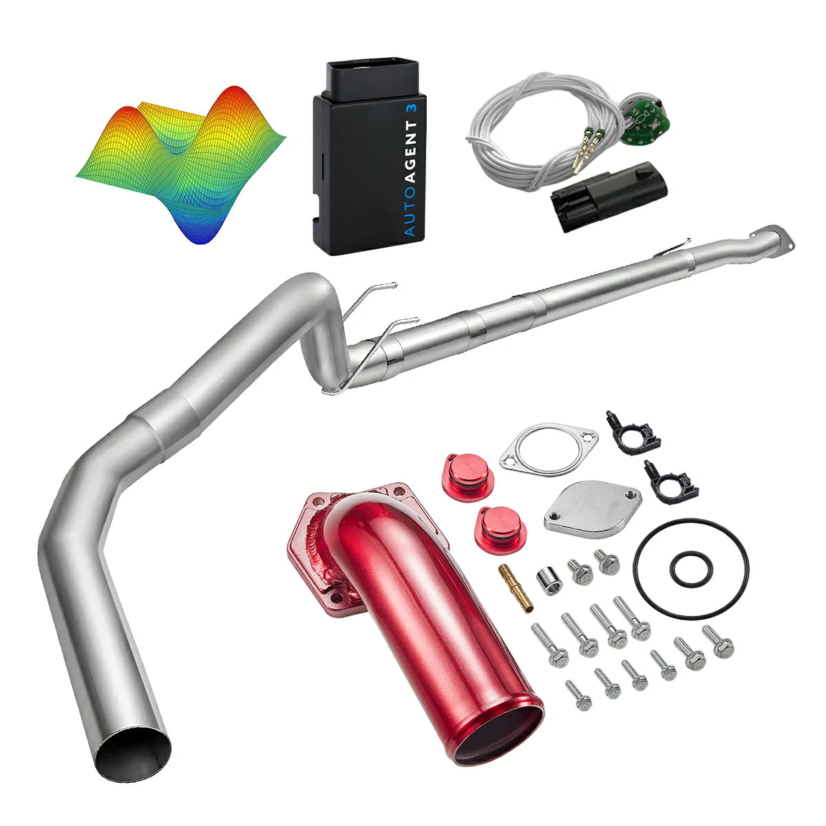 EZ LYNK Auto Agent 3 DPF/EGR All-in-One Delete Kit for 2008-2010 Ford 6.4L Powerstroke F250 F350 F450