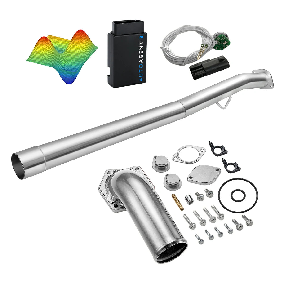 EZ LYNK Auto Agent 3 DPF/EGR All-in-One Delete Kit for 2008-2010 Ford 6.4L Powerstroke F250 F350 F450