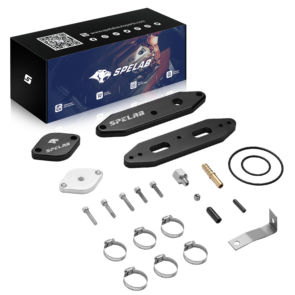 SPELAB 2011-2023 Ford 6.7L Powerstroke Diesel EGR Delete Kit w/Coolant Bypass Black-19