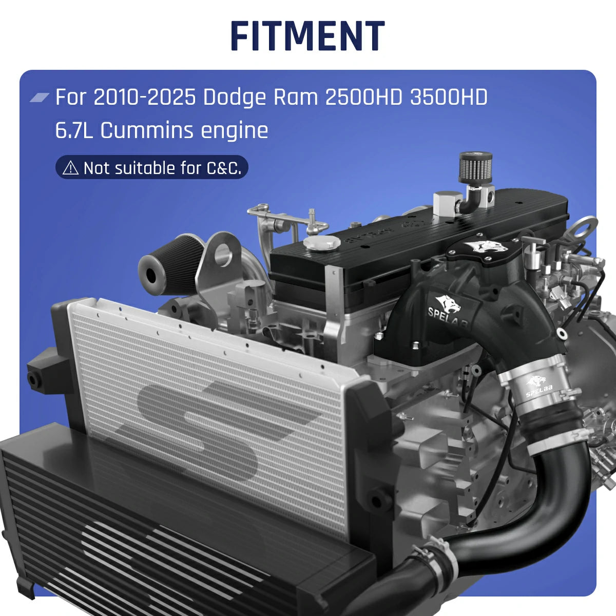 SPELAB EGR Delete Kit For 2010-2025 Dodge Ram 2500 3500 6.7L Diesel