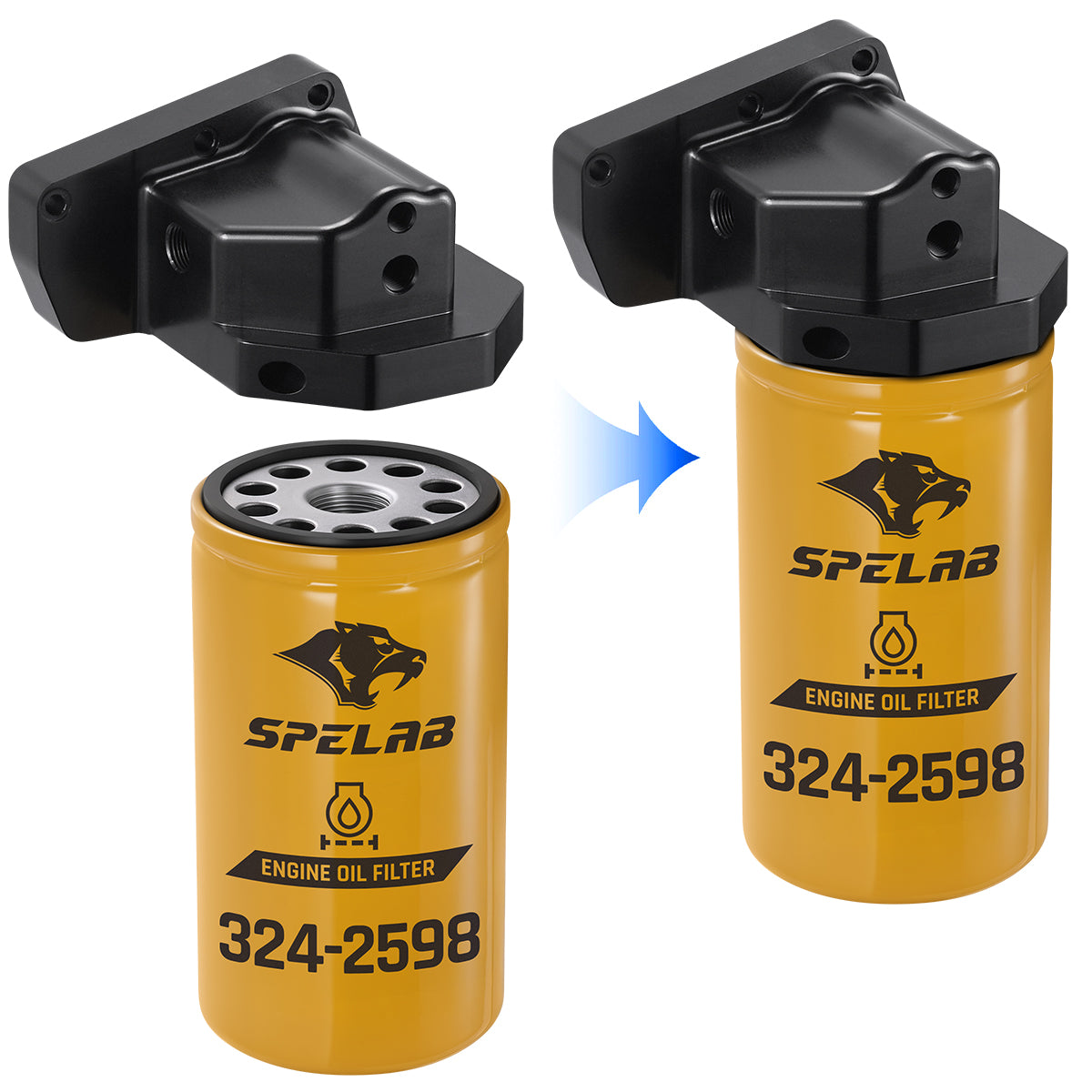 Oil Filter Housing for 2011-2019 Ford F250/F350/F450/F550 6.7L Powerstroke | SPELAB