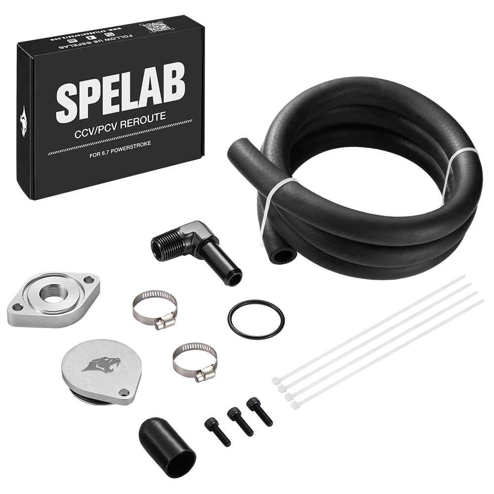 Engine Pipe Reroute CCV/PCV Reroute/Delete Kit For 2011-2024 6.7L Powerstroke |SPELAB