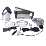SPELAB 4 Inch Stainless Steel Headers Manual Y Pipe Electric Exhaust Cutout Kit