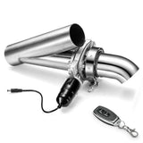 SPELAB 4 Inch Remote Y Pipe Single Electric Exhaust Cutout Kit