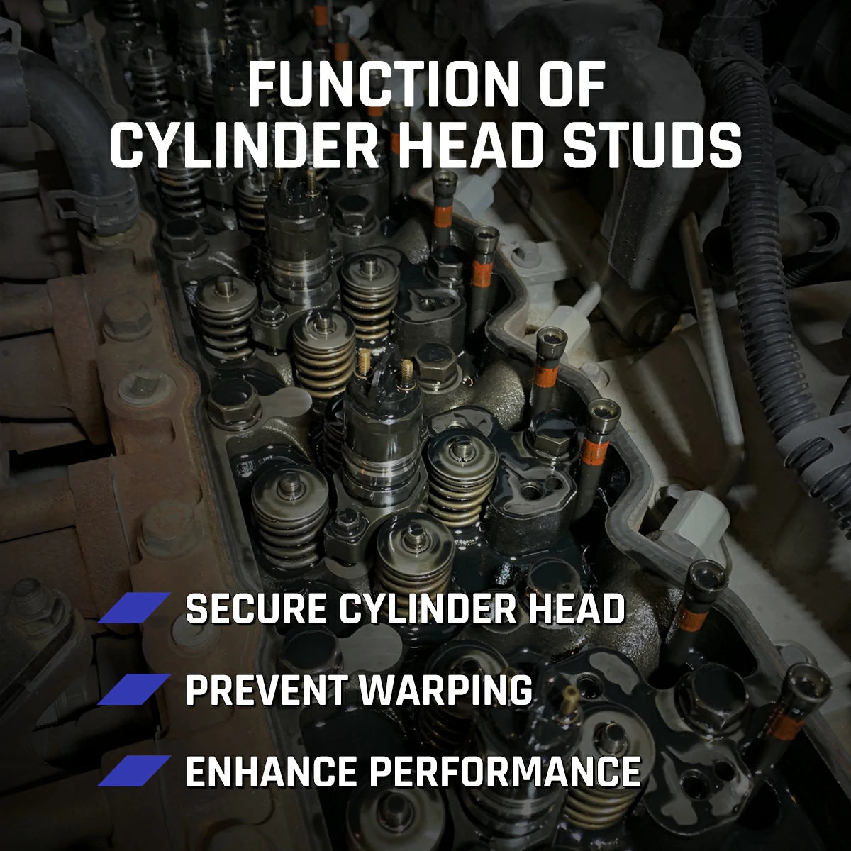 Head Stud Kit for 1998.5-2024 5.9L/6.7L 24V Dodge Cummins|SPELAB-564