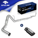 SPELAB 4"/5" Downpipe-Back 2011-2015 LML 6.6 Duramax DPF Delete Race Pipe（Free Exhaust Tips）