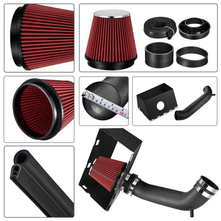 Cold Air Intake w/ Heat Shield for 02-08 Dodge Ram 1500 4.7L/5.7L Black Cold Air Intake w/ Heat Shield for 02-08 Dodge Ram 1500 4.7L/5.7L Black