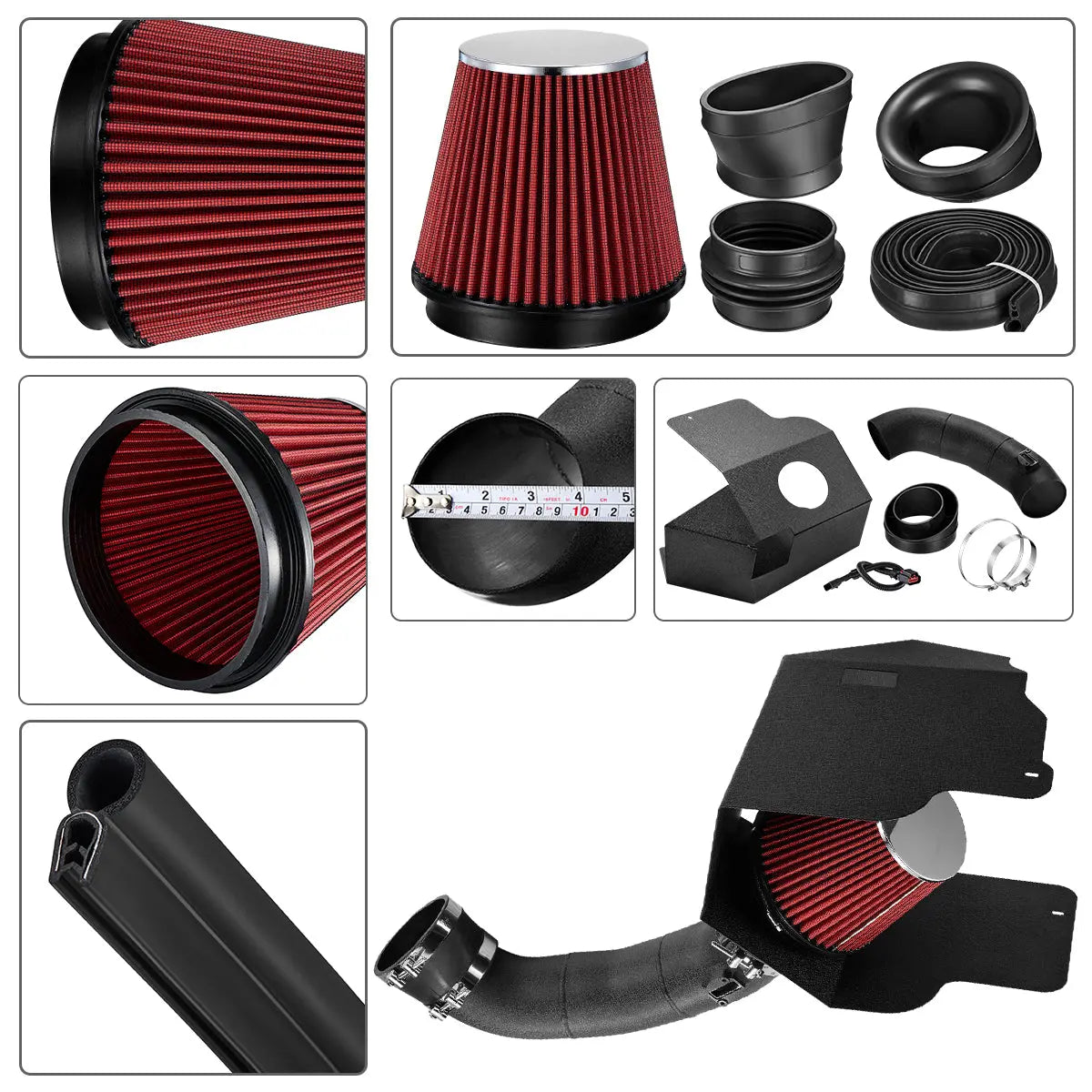 Cold Air Intake Kit w/Filter For 2017-2019 6.7 Powerstroke FORD｜SPELAB 13