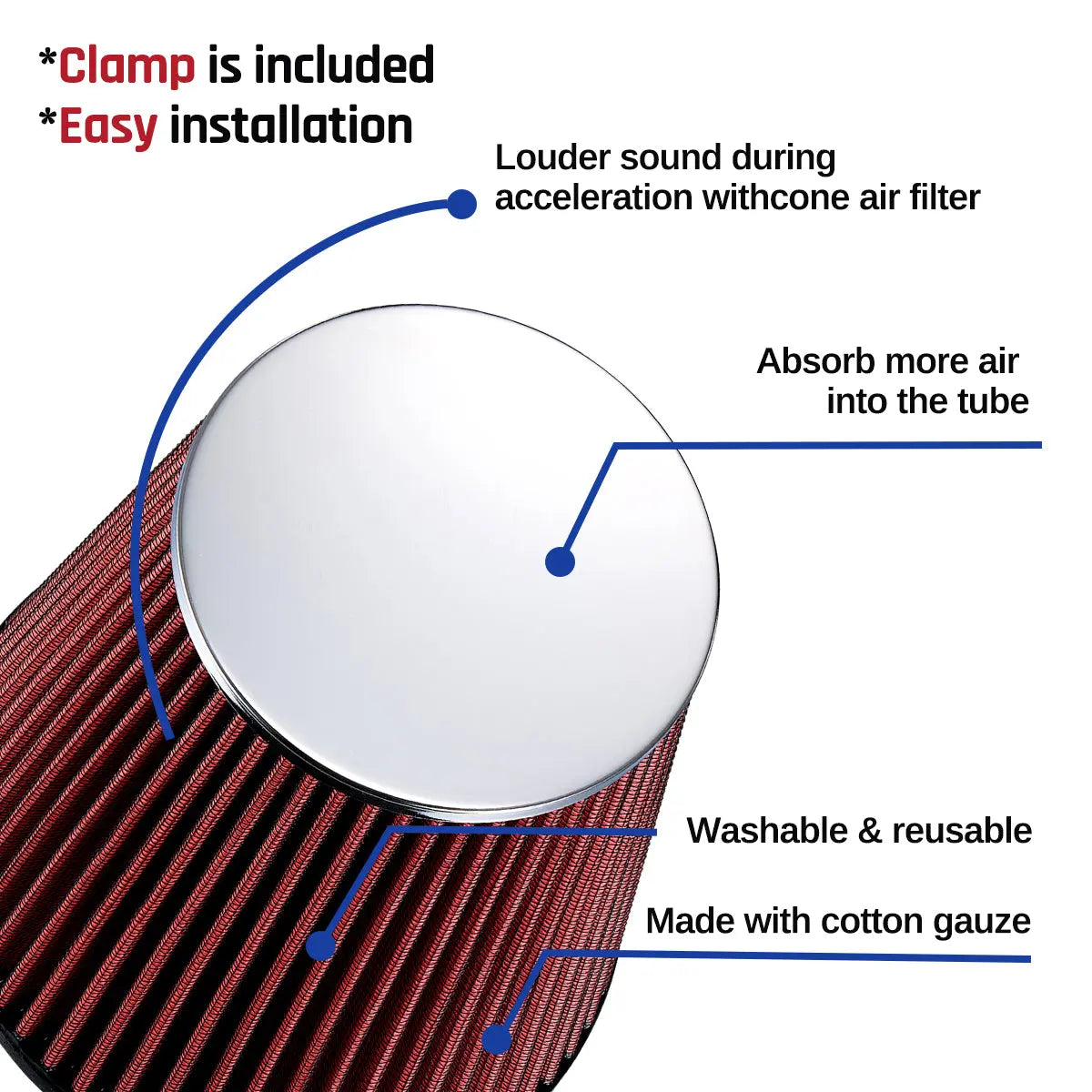 Cold Air Intake Kit w/Filter For 2008-2010 6.4 Powerstroke Ford｜SPELAB 6