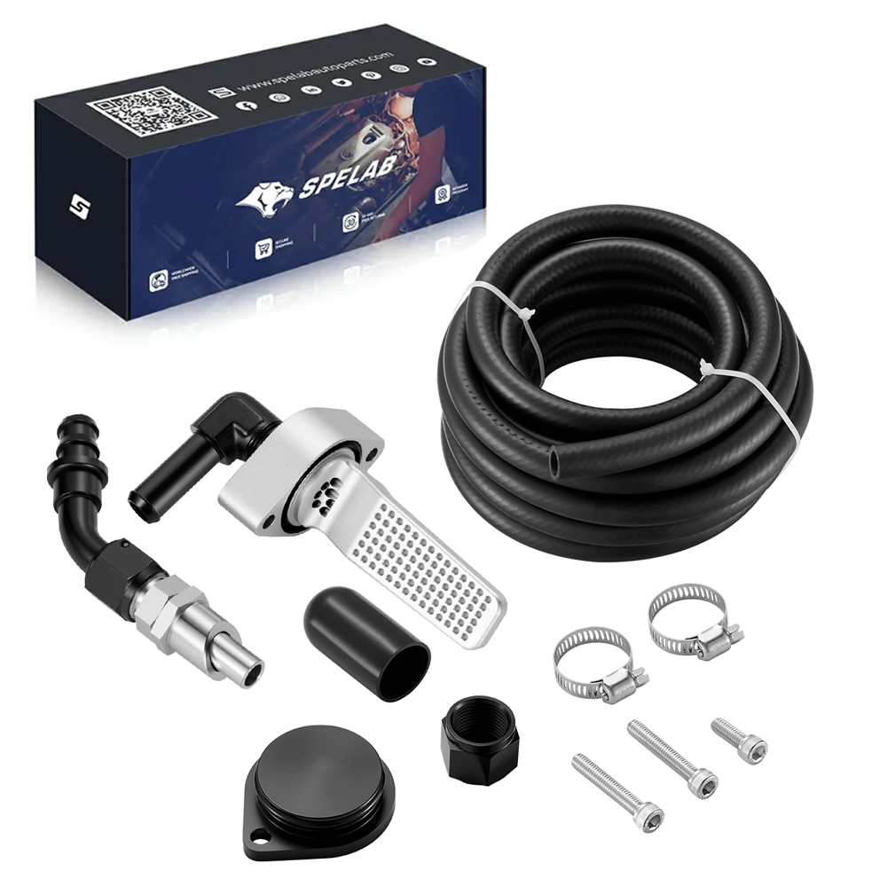 CCV Reroute/Delete Kit 2011-2025 Ford 6.7 Powerstroke F250 F350 F450 F550 w/Catch Can | SPELAB