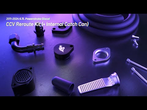 SPELAB Enhanced CCV/PCV Reroute/Delete Engine Ventilation Kit For 11-25 Ford 6.7L Powerstroke