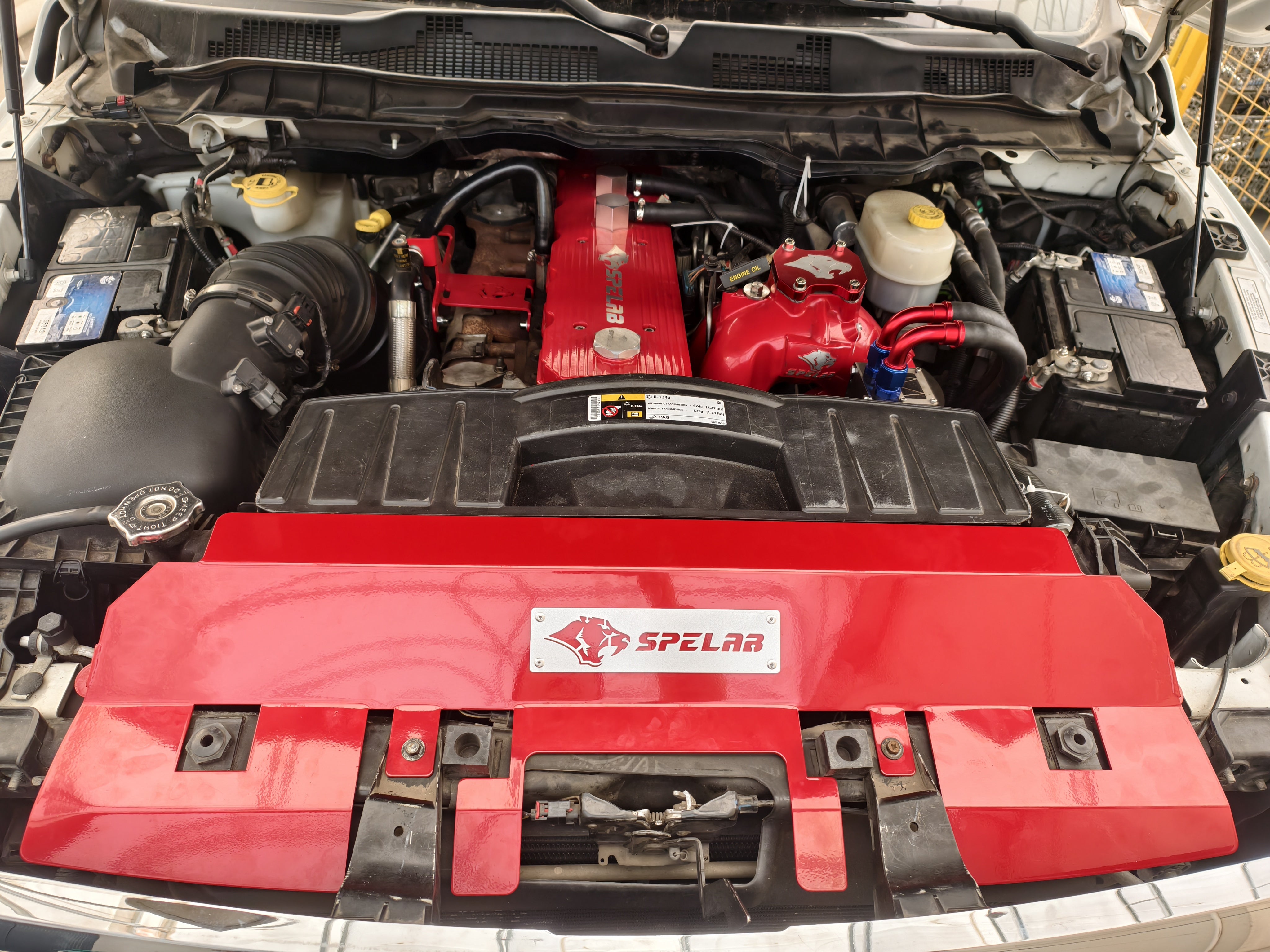 Aluminum Radiator Cover for 2010–2018 Dodge Ram 2500/3500 6.7L Diesel | SPELAB