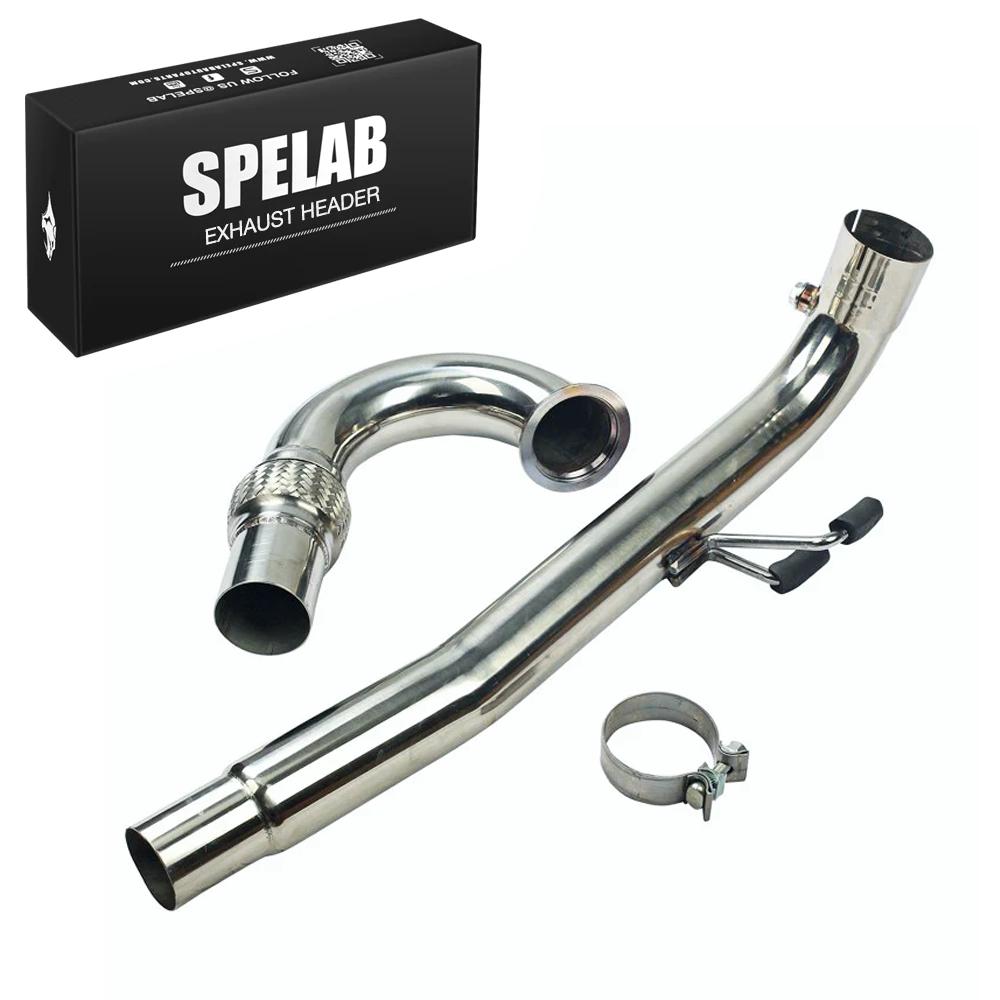 SPELAB Downpipe Exhaust for 2012-2015 VW Golf GTI MK7 3" Pipe Bolt on
