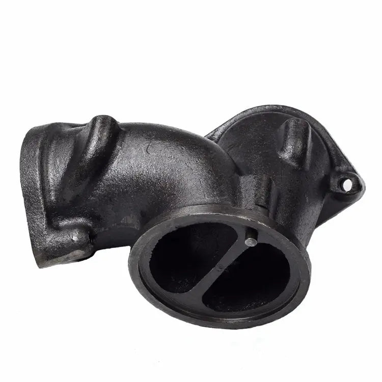 Cast iron Y-adapter with twin-lobe turbo inlet for the 7.3L Powerstroke bellowed up-pipe kit
