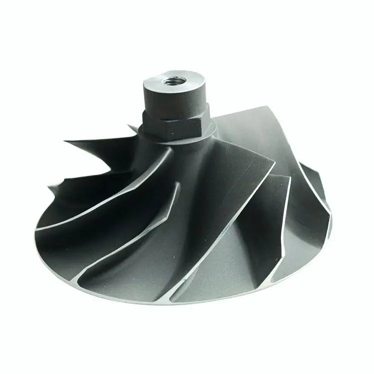 Billet aluminum compressor wheel for the 7.3 Powerstroke turbo upgrade in the up-pipe kit