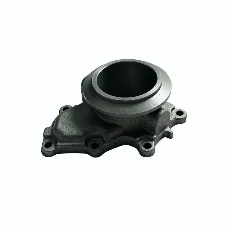 Black cast turbine inlet housing with bolt ears for the 7.3L Ford Powerstroke exhaust system