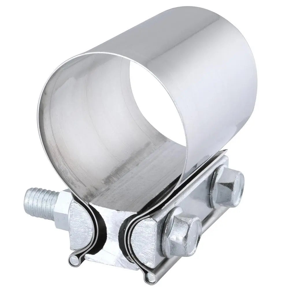 SPELAB 1 Pack Butt Joint Band Clamp Exhaust Sleeve Stainless Steel Fits 2''/2.25''/2.5''/3"/4'' OD Pipe-SPELAB