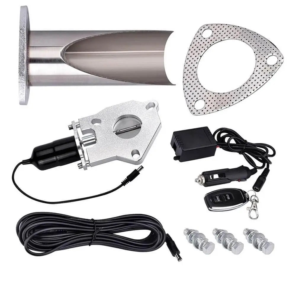 SPELAB 2 Inch Remote Single Stainless Steel DIY Fabricator Cutout E-Cut Pipe Exhaust Cutout Kit-SPELAB