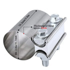 SPELAB 2.0/2.25/2.5/3.0 OD Pipe 2 Packs Butt Joint Band Clamp Exhaust Sleeve Stainless Steel Fits