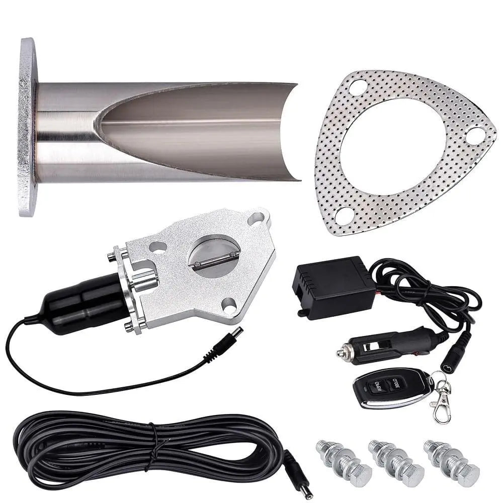 SPELAB 2.0/2.25/2.5/3.0 Inch Electric Stainless Exhaust Cutout with Remote control With Be cut Pipe Exhaust Cut out-SPELAB