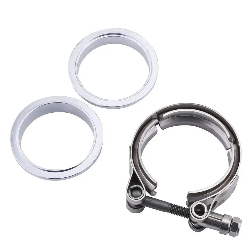 SPELAB 2.25 Inch Stainless Steel V-Band Clamp and Mild Steel Male/Female Interlocking Flanges-SPELAB