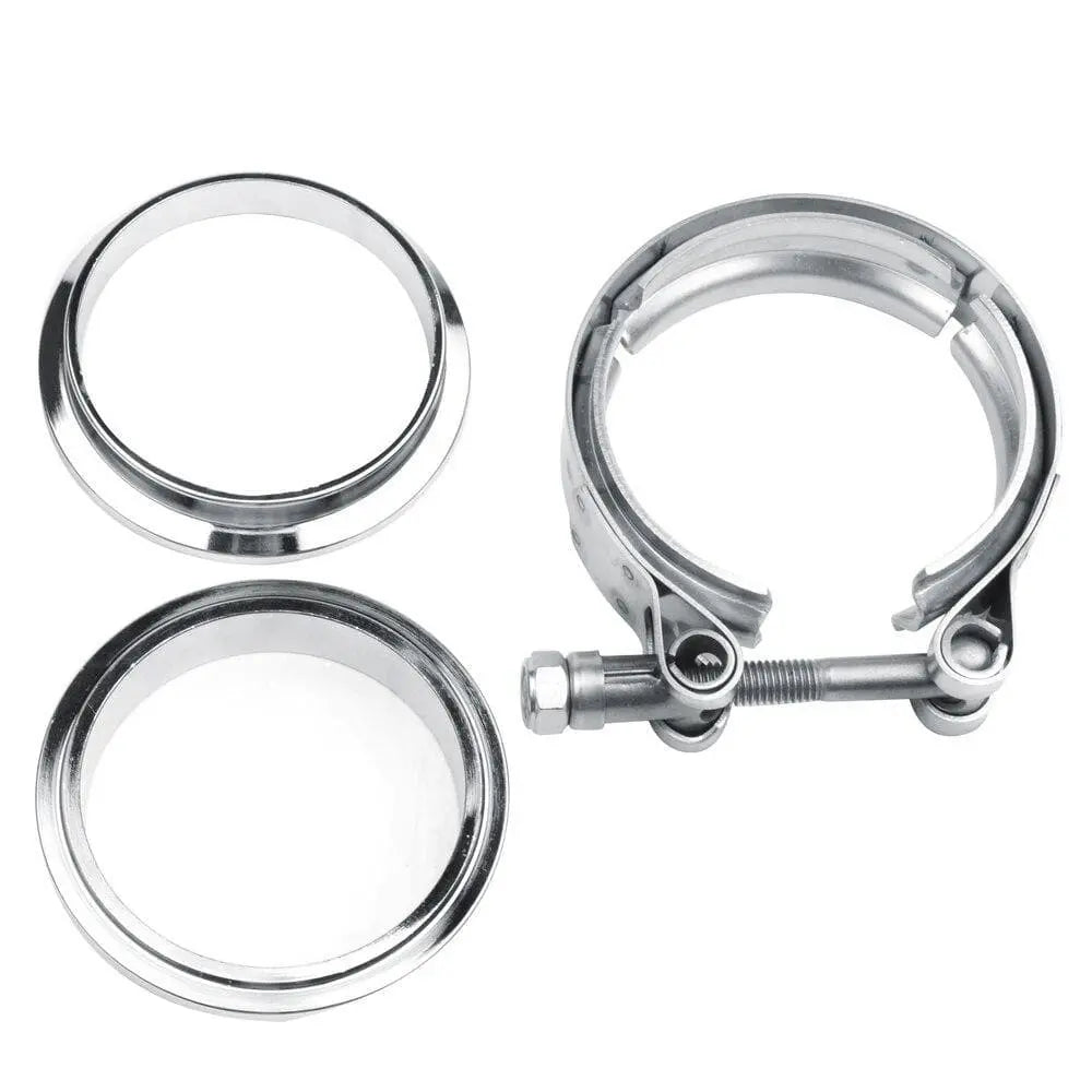 SPELAB 3.0 Inch Stainless Steel V-Band Clamp and Mild Steel Male/Female Interlocking Flanges-SPELAB