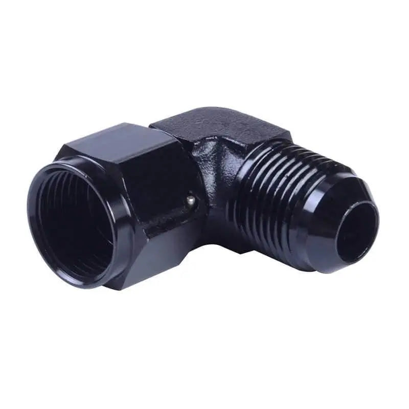 SPELAB 3AN Female to 3AN Male Flare 90 Degree Swivel Hose Fitting Adapter Aluminium Anodized Black-SPELAB