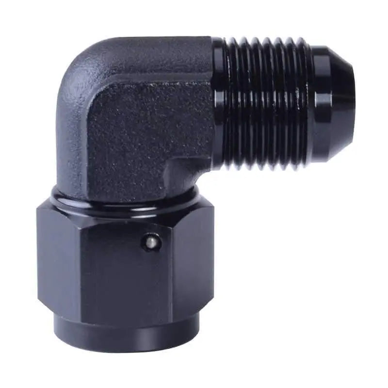 SPELAB 3AN Female to 3AN Male Flare 90 Degree Swivel Hose Fitting Adapter Aluminium Anodized Black-SPELAB